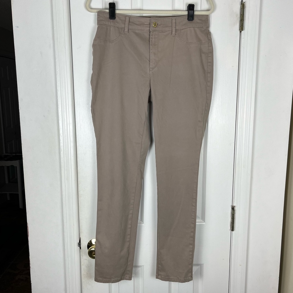 Chico’s Mid Rise Skinny Jegging Pant Brushed Cotton Stretch